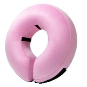 Protective Inflatable Dog Neck Collar Soft Pet Recovery Collar Blow Up Soft Pink